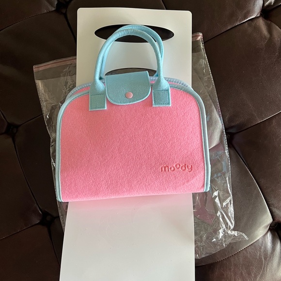 2/$25💙NWOT Pink Felt Organizer Folding Tote Bag - Picture 1 of 5